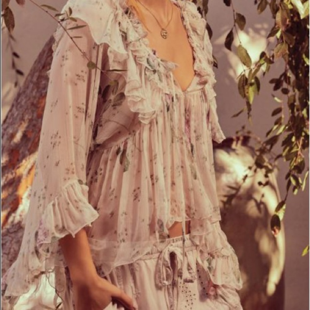 Johnny Was Elizabeth Ruffle Top